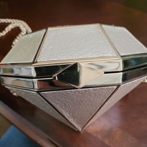 Fossil gold diamond shaped purse